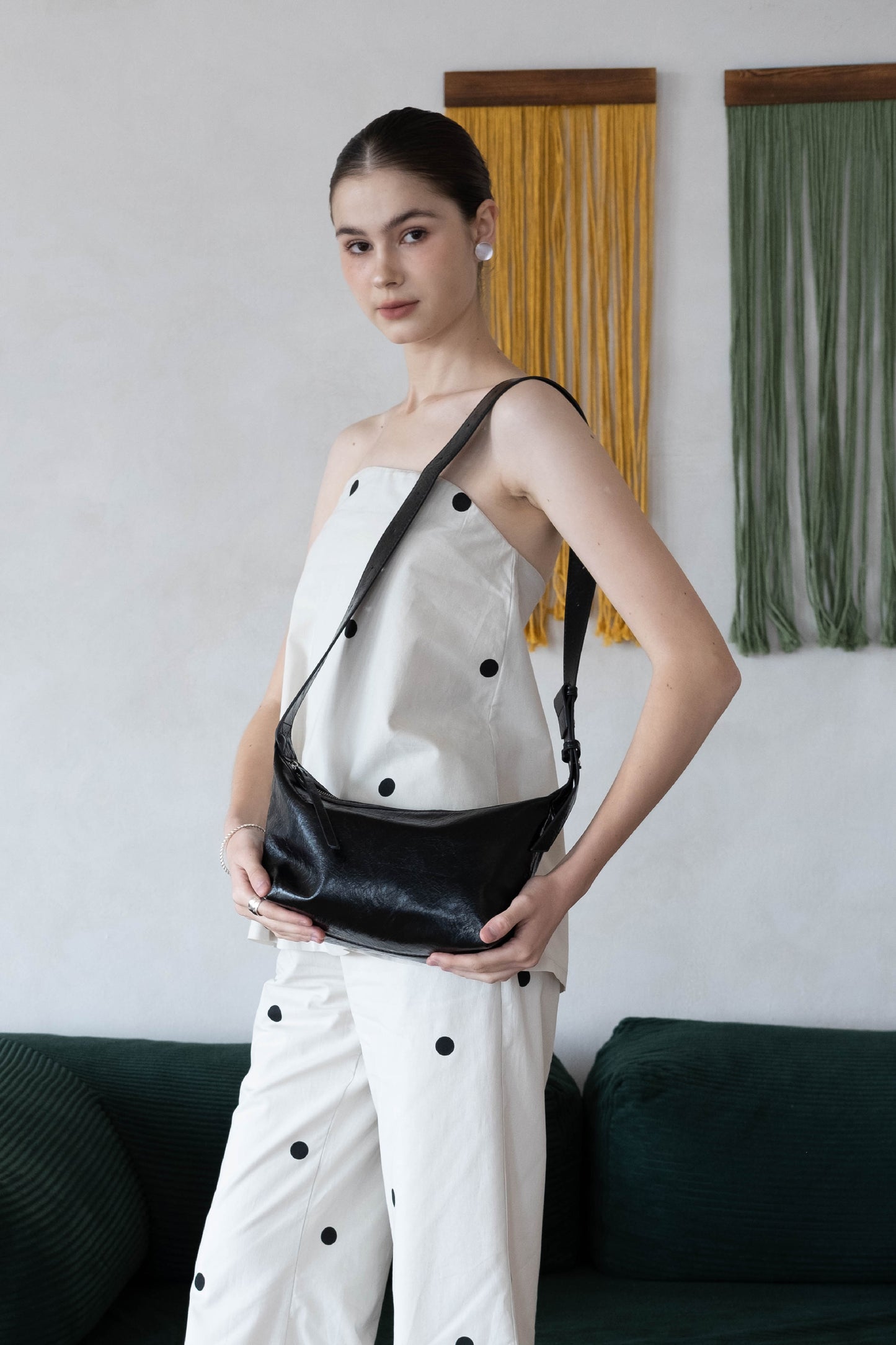 French Retro Lunch Box Bag In Classic Black