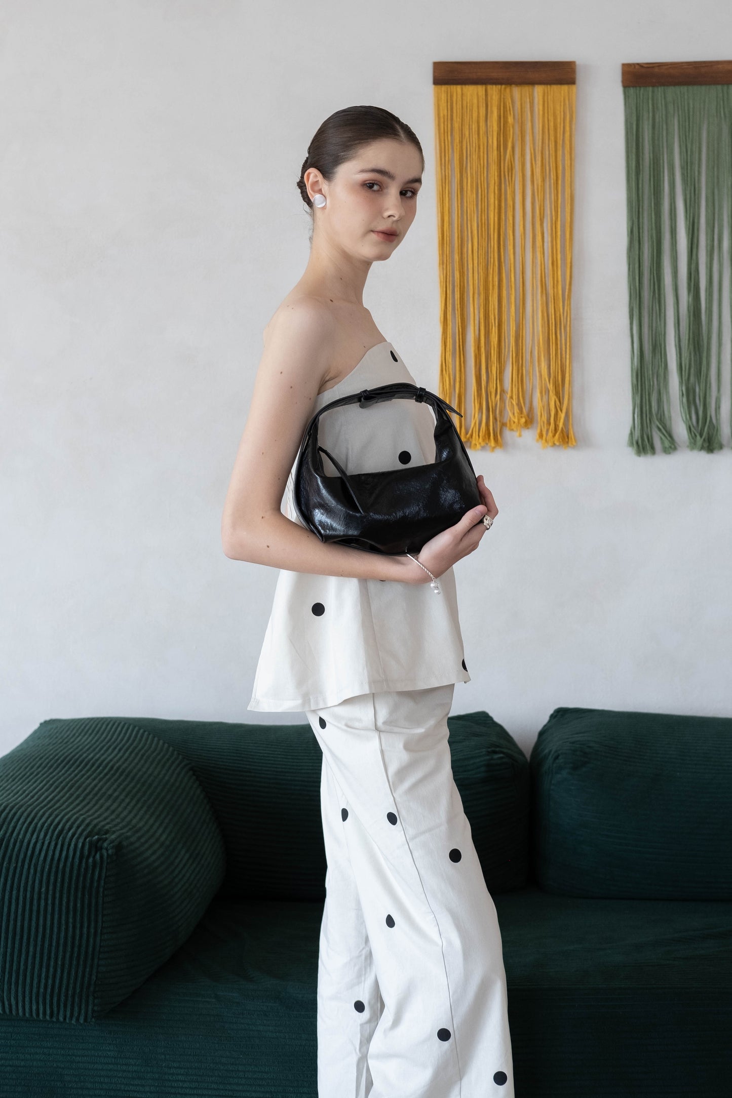 French Retro Lunch Box Bag In Classic Black