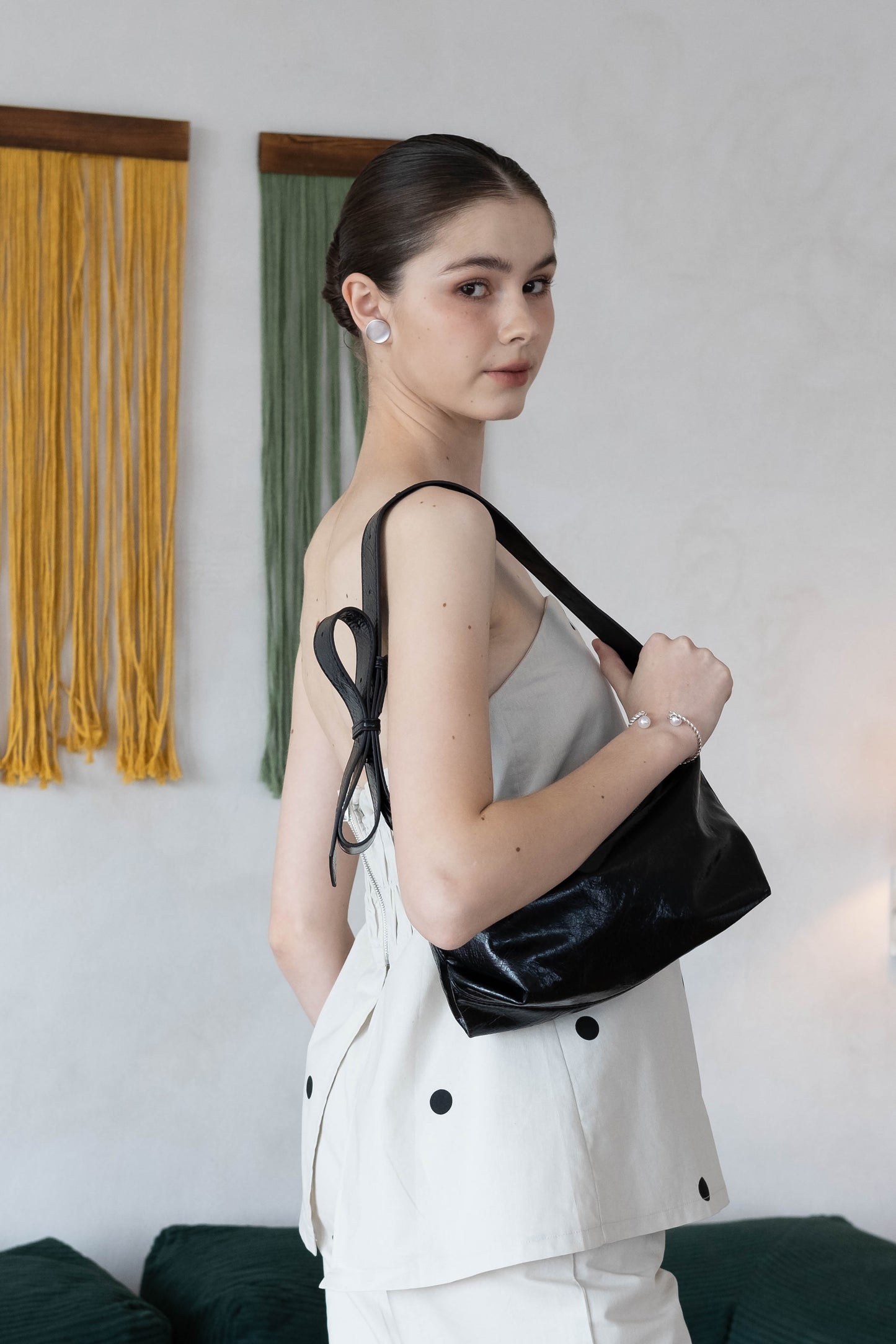 French Retro Lunch Box Bag In Classic Black