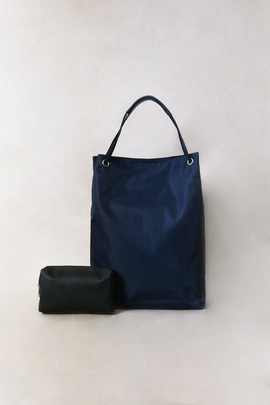 Classic Flow Laptop Bag + Pouch Bag In Dark Blue