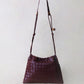 Artisan Cloud Satchel - Shinny Wine Red