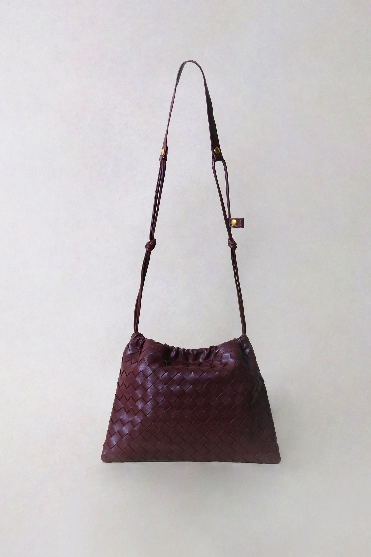 Artisan Cloud Satchel - Shinny Wine Red