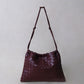 Artisan Cloud Satchel - Shinny Wine Red