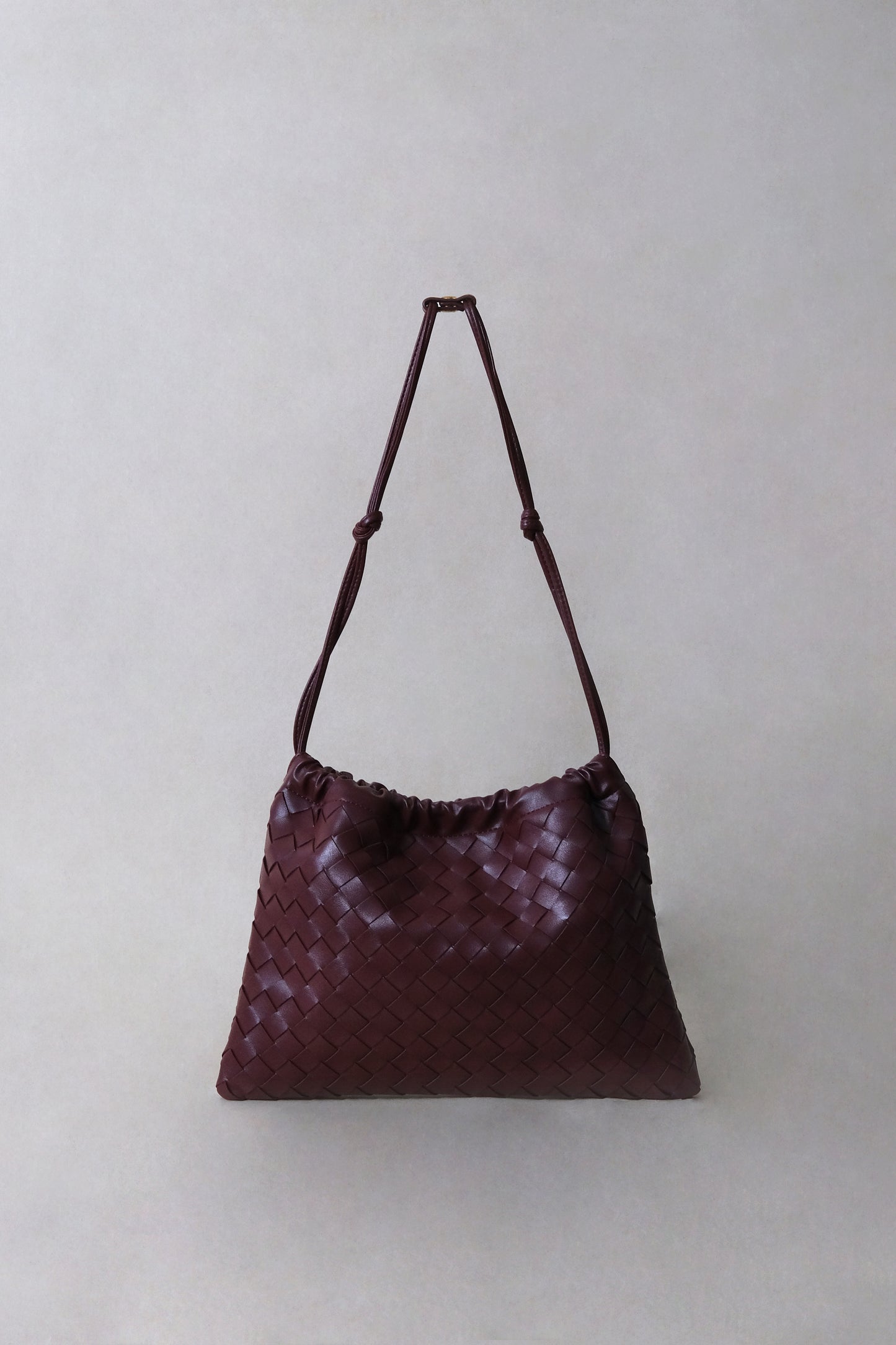 Artisan Cloud Satchel - Shinny Wine Red