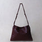 Artisan Cloud Satchel - Shinny Wine Red