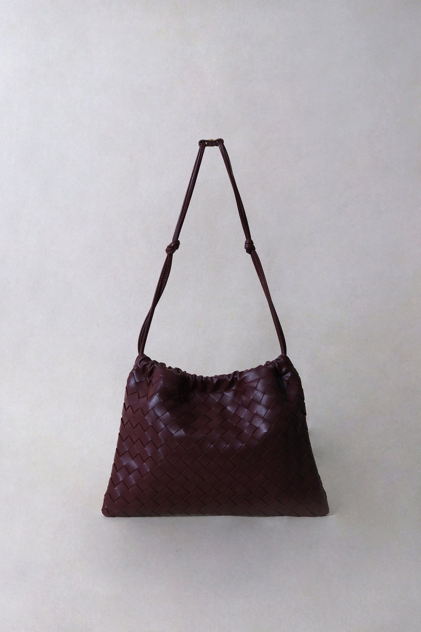 Artisan Cloud Satchel - Shinny Wine Red