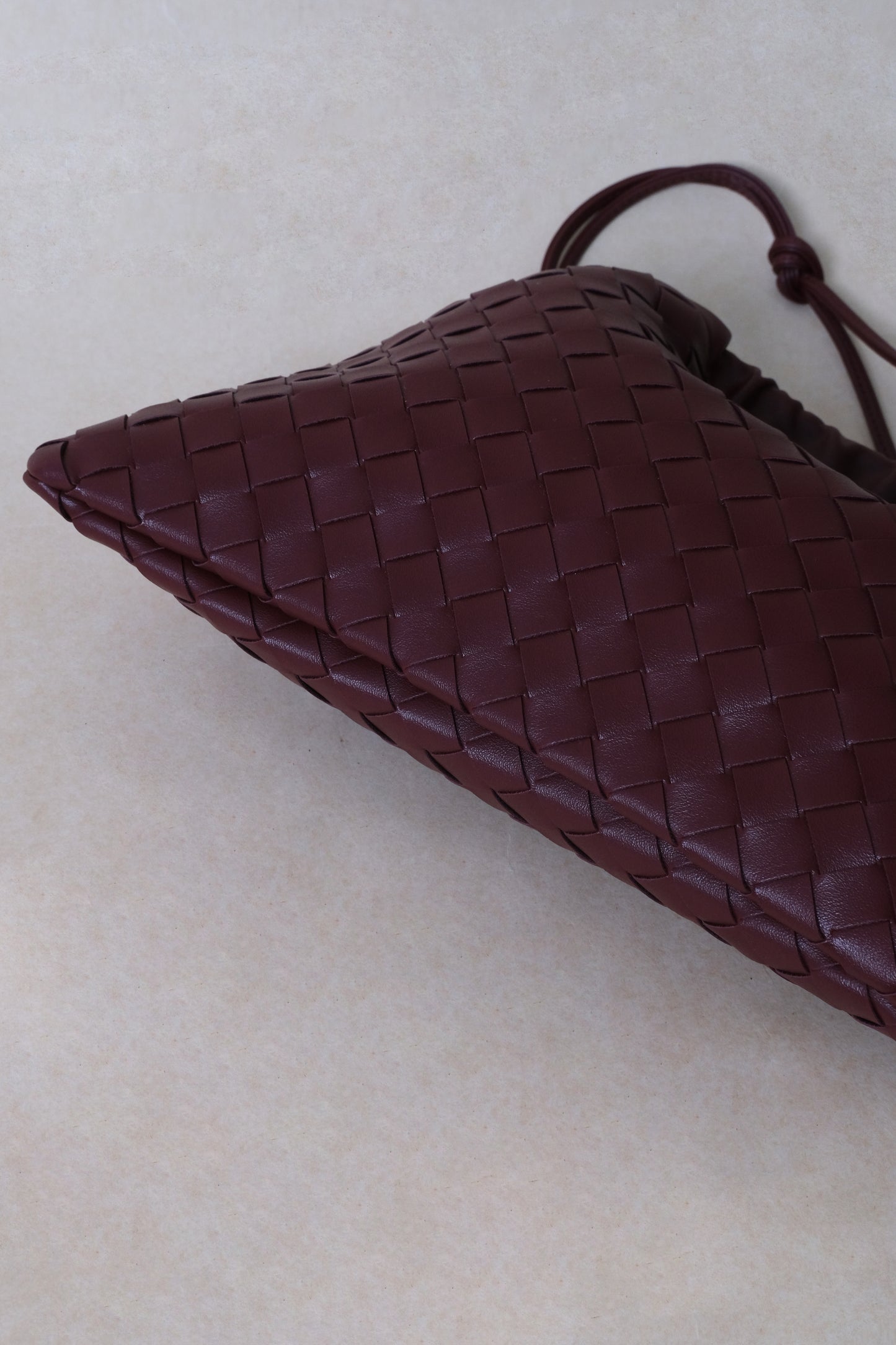 Artisan Cloud Satchel - Shinny Wine Red