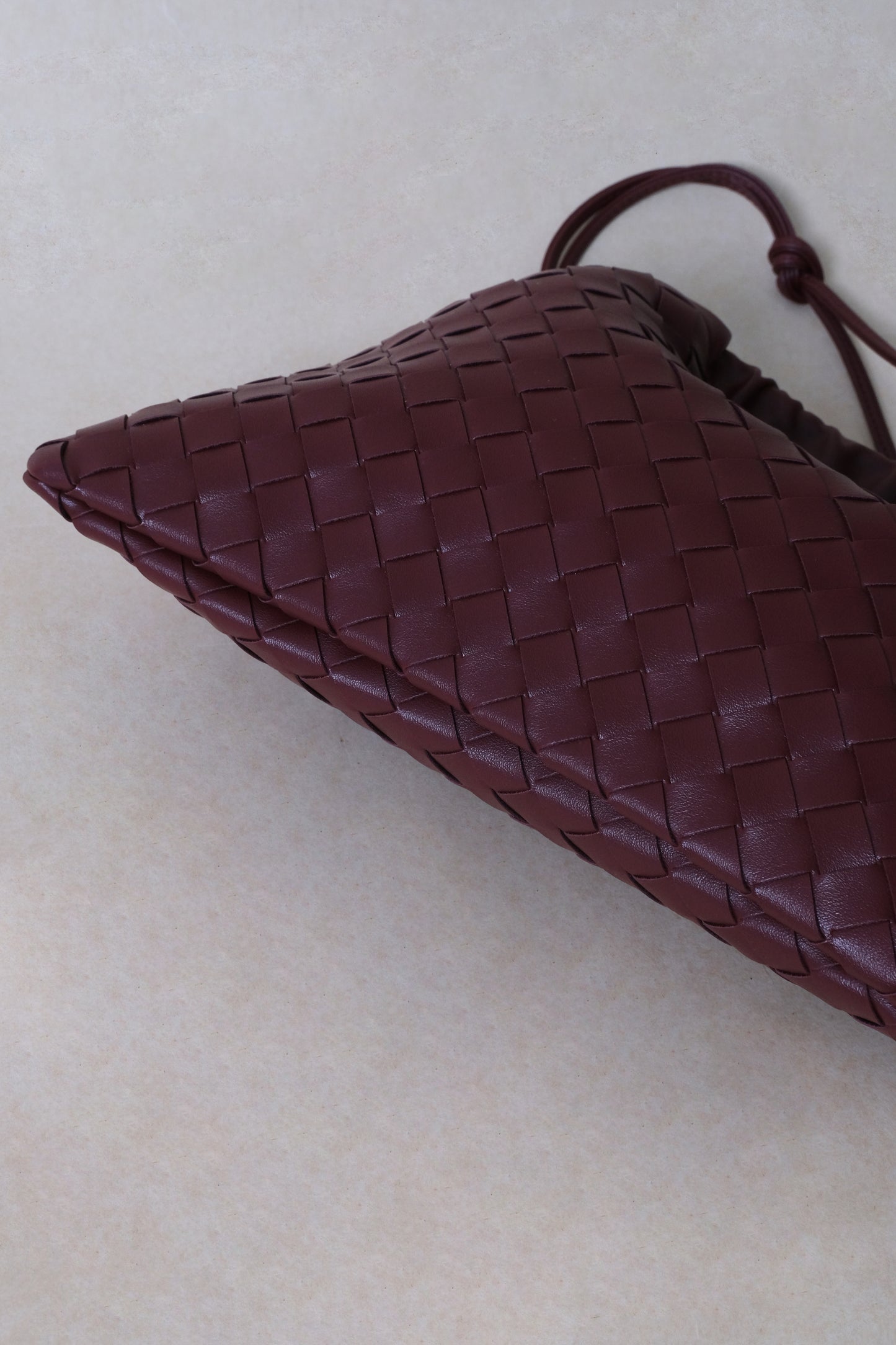 Artisan Cloud Satchel - Shinny Wine Red