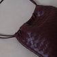 Artisan Cloud Satchel - Shinny Wine Red