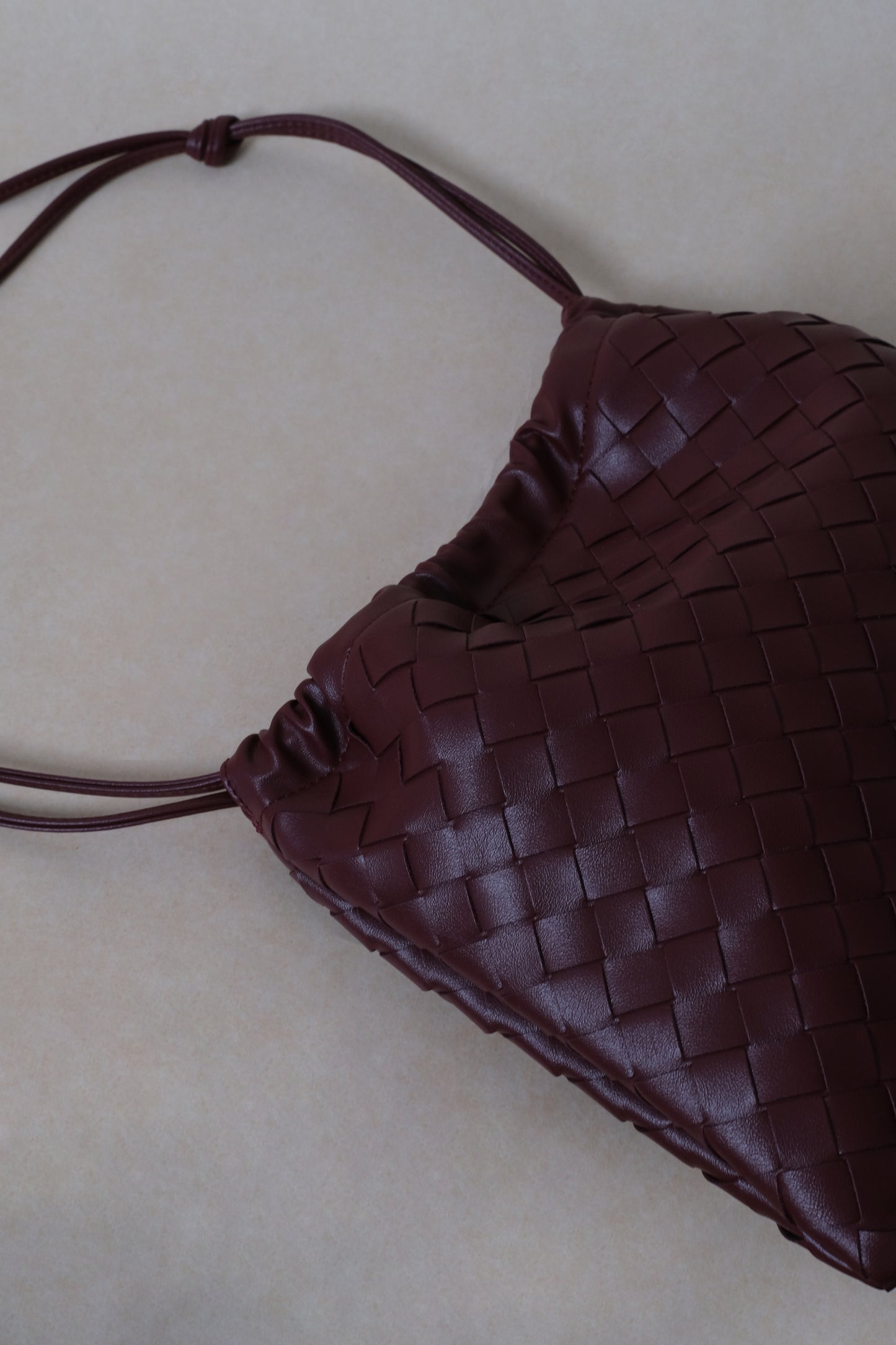 Artisan Cloud Satchel - Shinny Wine Red