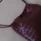 Artisan Cloud Satchel - Shinny Wine Red