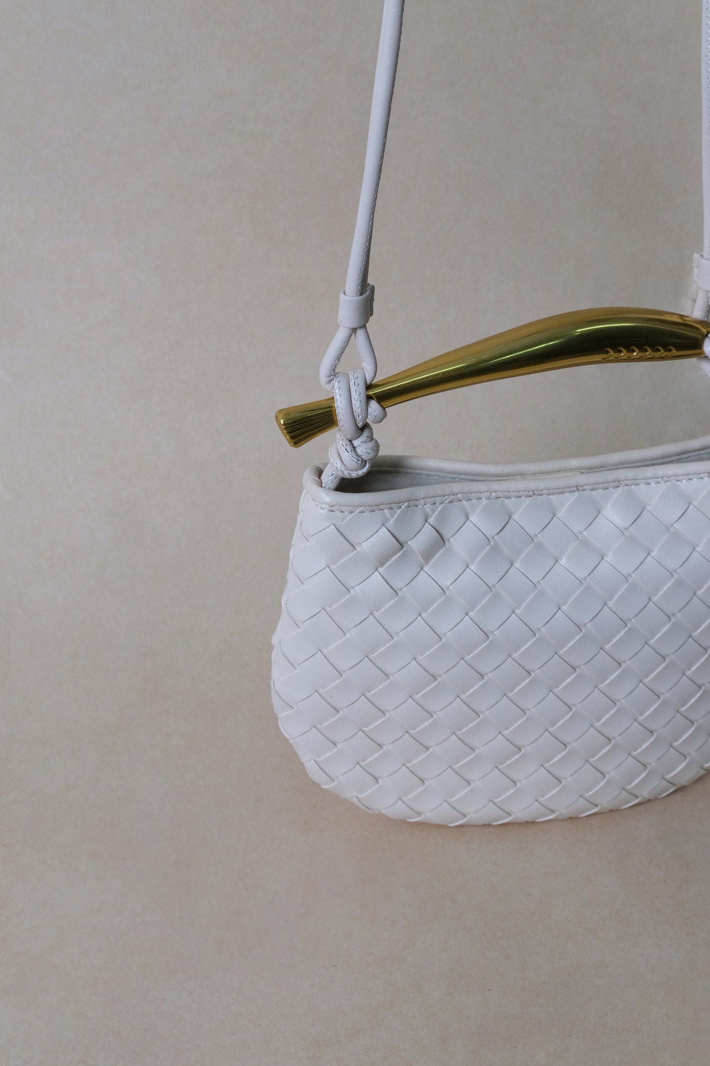 Mini Artisan Classic Dumpling Bag - Cream White