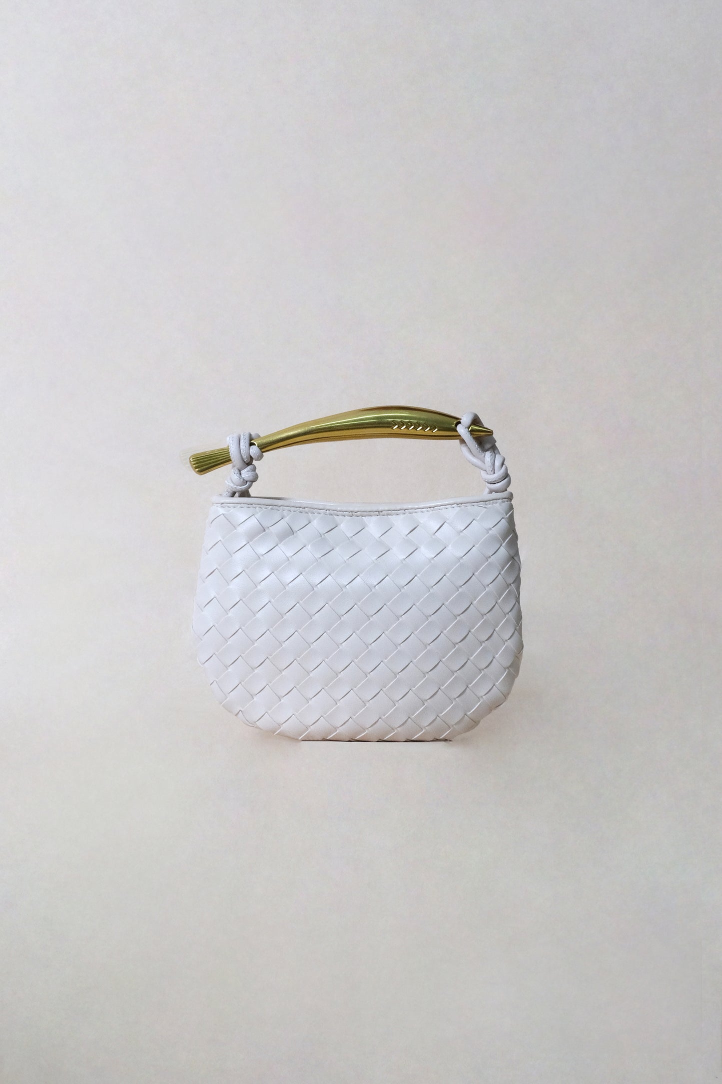 Mini Artisan Classic Dumpling Bag - Cream White