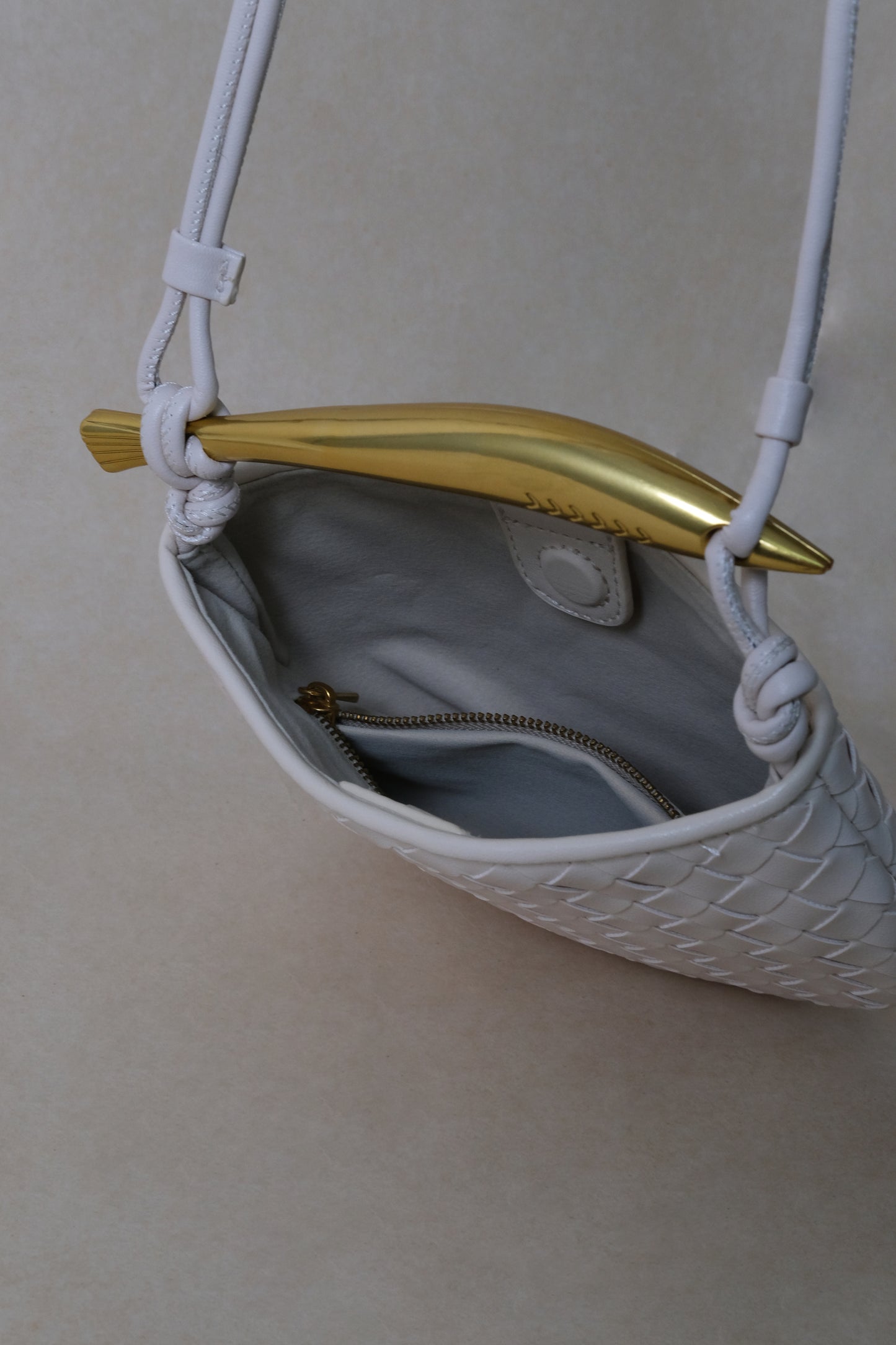 Mini Artisan Classic Dumpling Bag - Cream White
