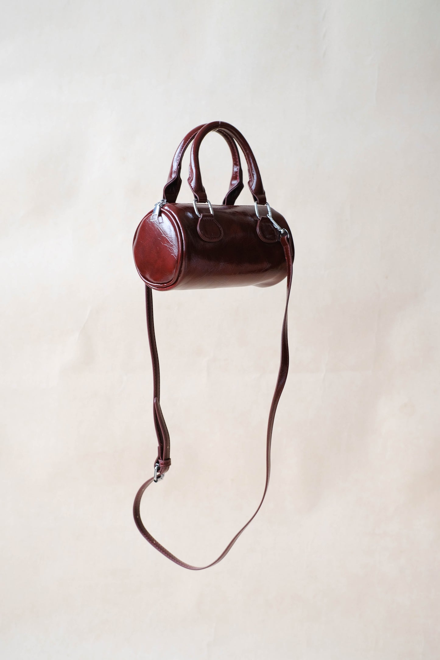 The Cylinder Bag In Wine Red