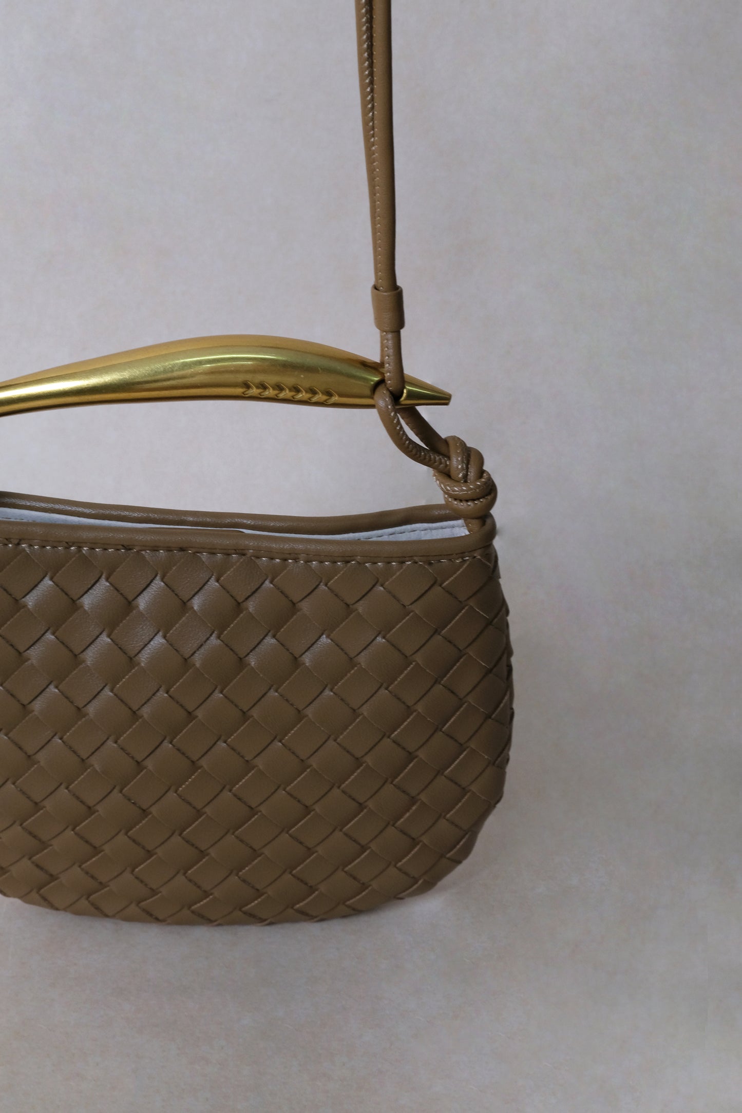 Mini Artisan Classic Dumpling Bag - Khaki
