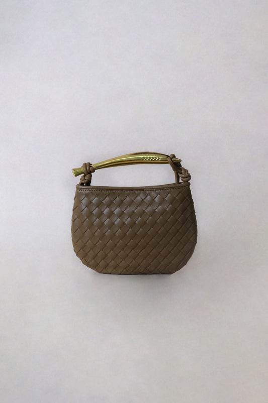 Mini Artisan Classic Dumpling Bag - Khaki
