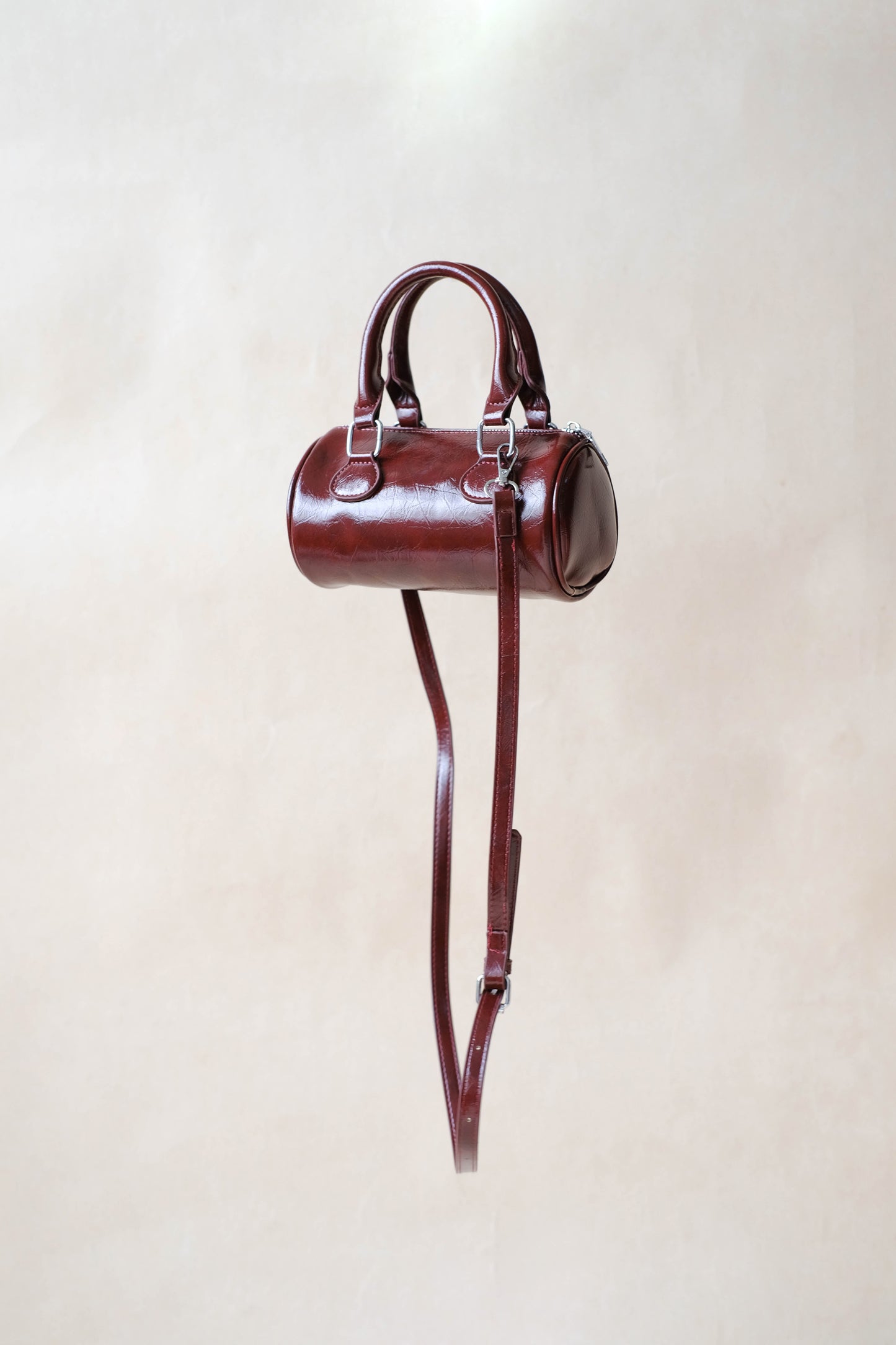 The Cylinder Bag In Wine Red