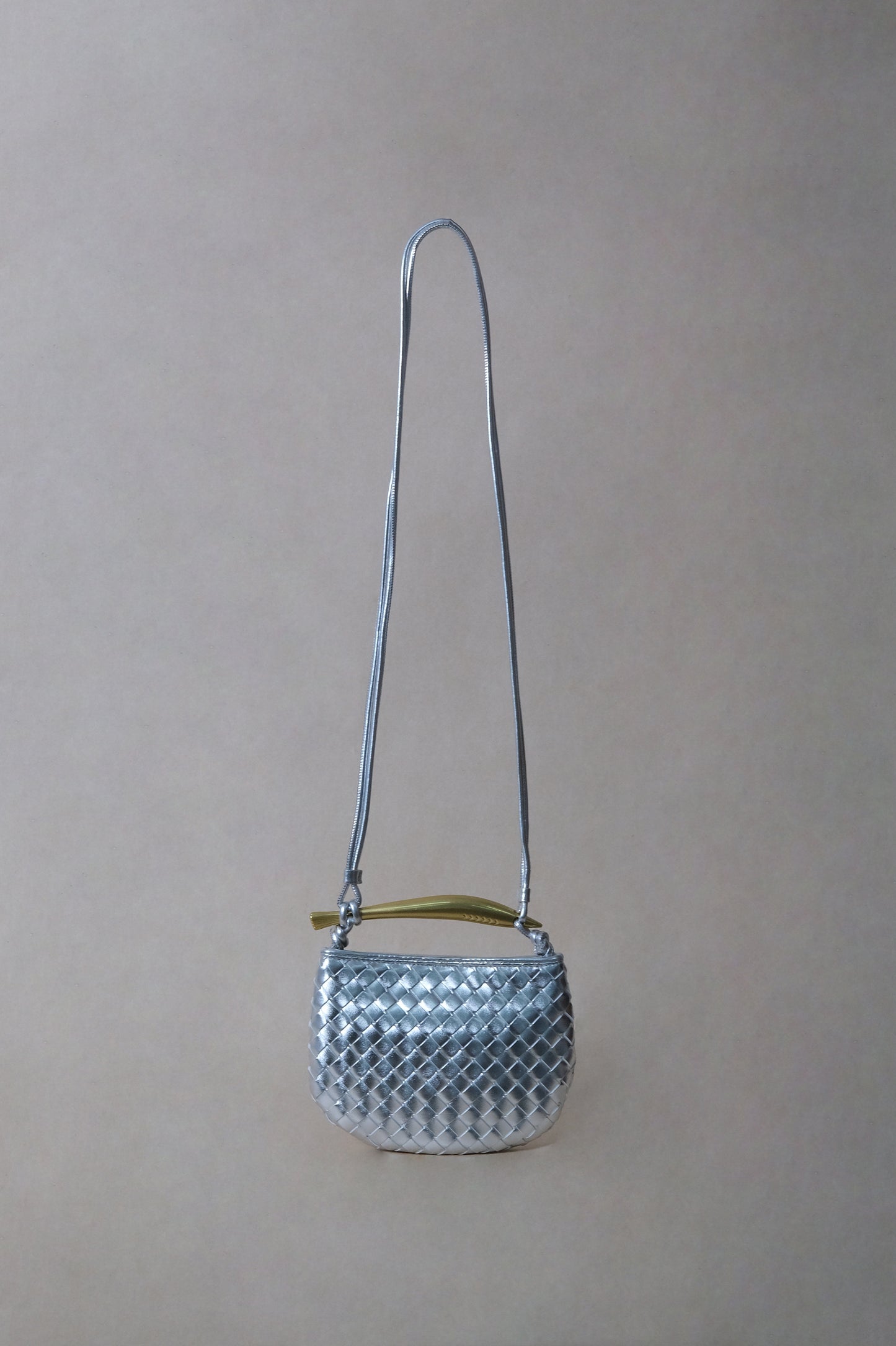 Mini Artisan Classic Dumpling Bag - Shinny Silver
