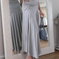 Soft Curve One-Shoulder Crop & Skirt Set - Grey