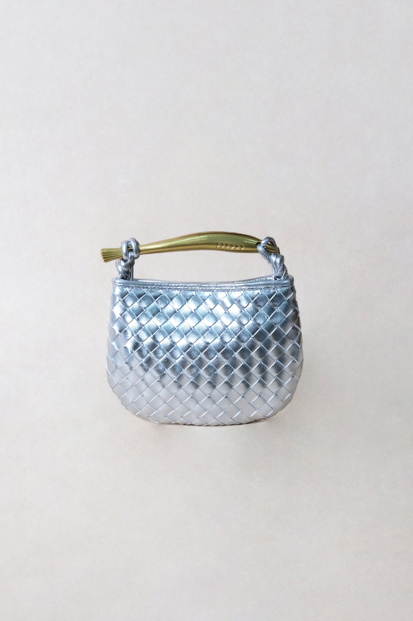Mini Artisan Classic Dumpling Bag - Shinny Silver