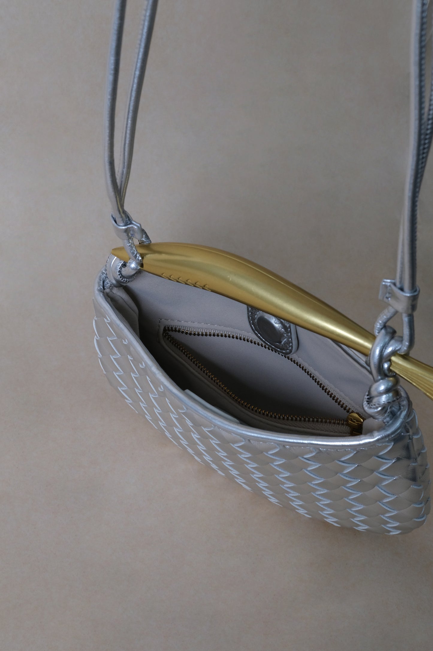 Mini Artisan Classic Dumpling Bag - Shinny Silver