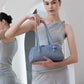 The Élan Denim Tote - Light Blue