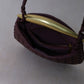 Mini Artisan Classic Dumpling Bag - Shinny Wine Red