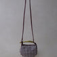Mini Artisan Classic Dumpling Bag - Burgundy & Ivory Plaid