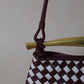 Mini Artisan Classic Dumpling Bag - Burgundy & Ivory Plaid