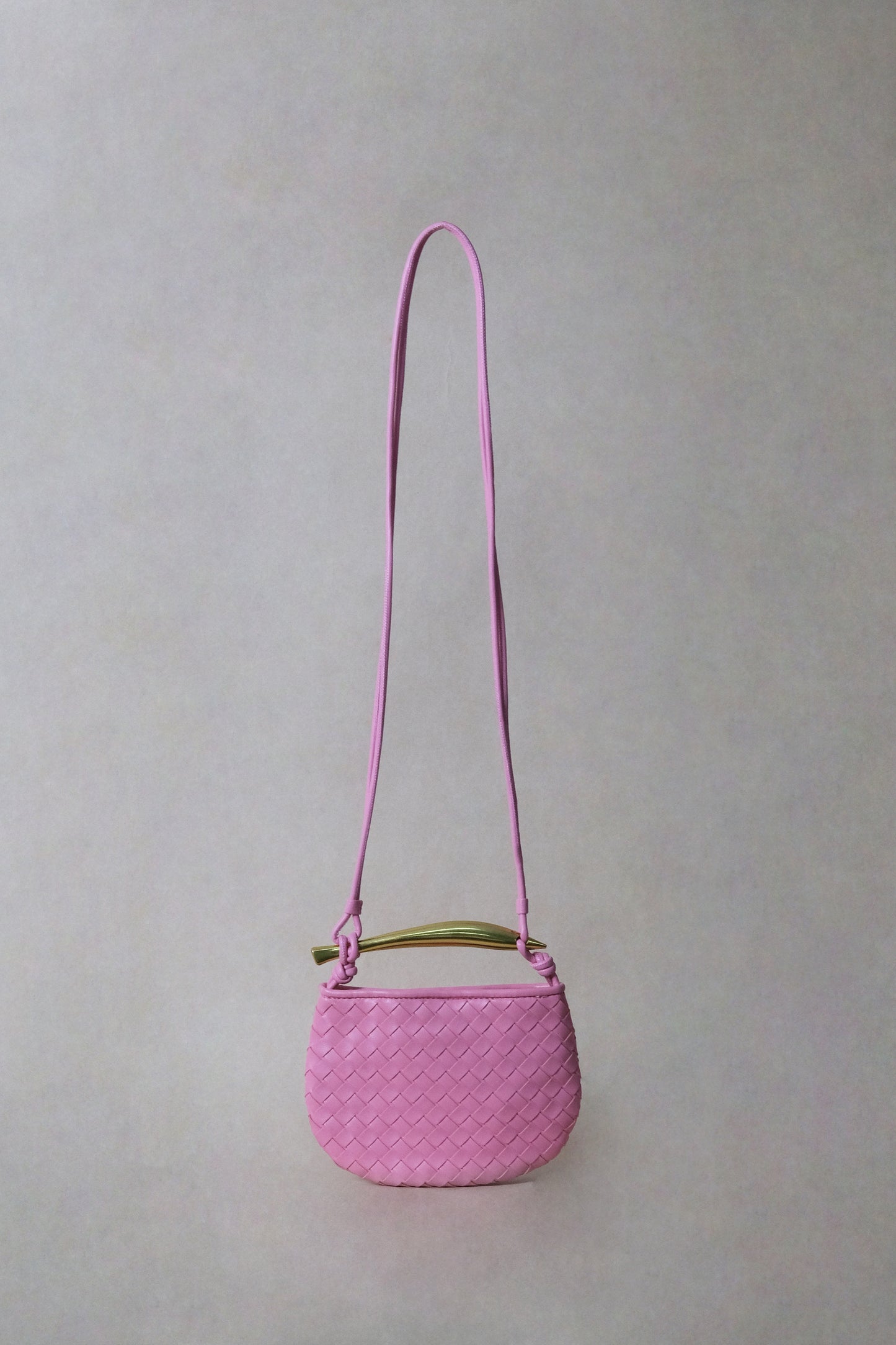 Mini Artisan Classic Dumpling Bag - Ribbon Pink