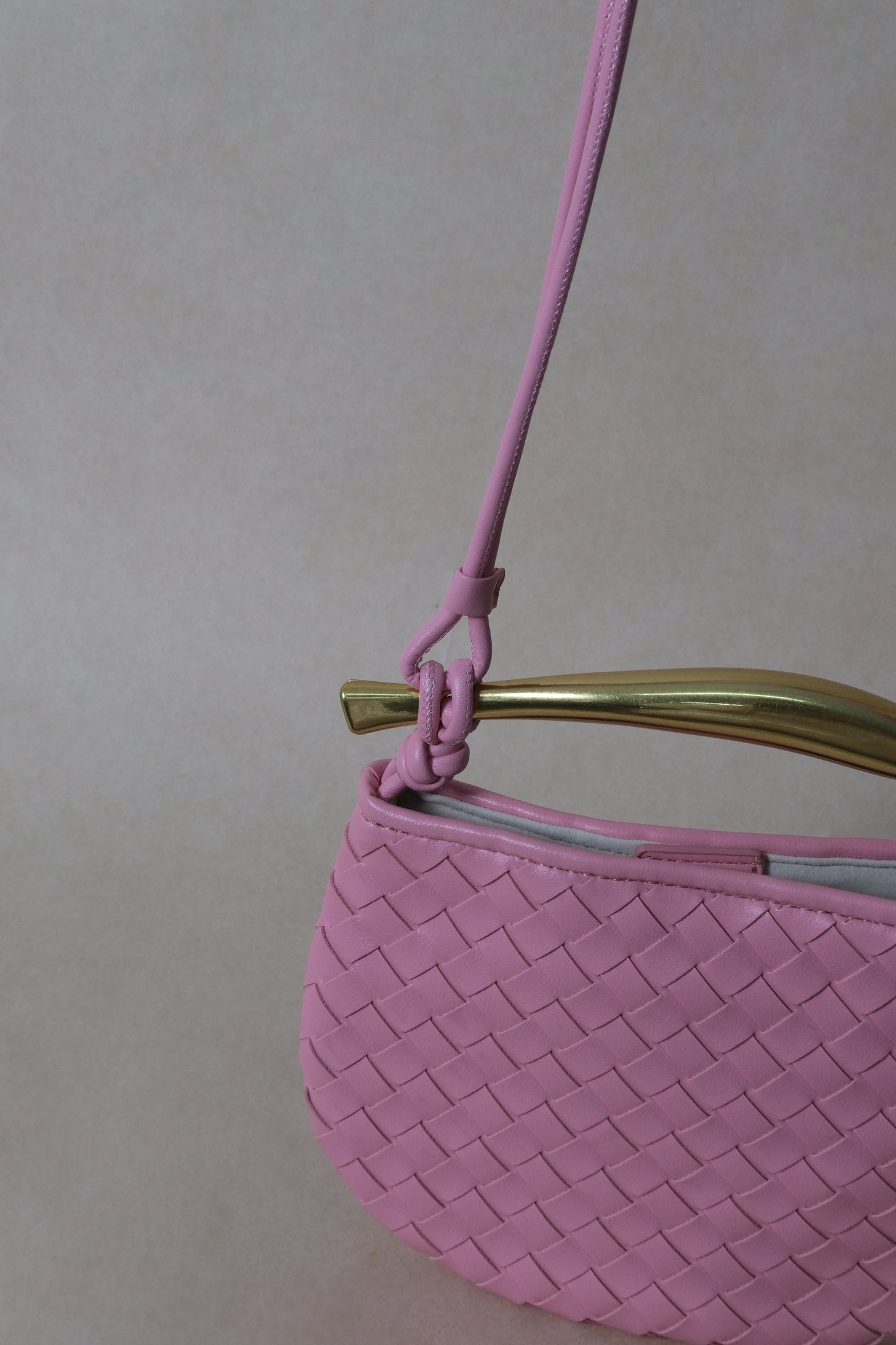 Mini Artisan Classic Dumpling Bag - Ribbon Pink