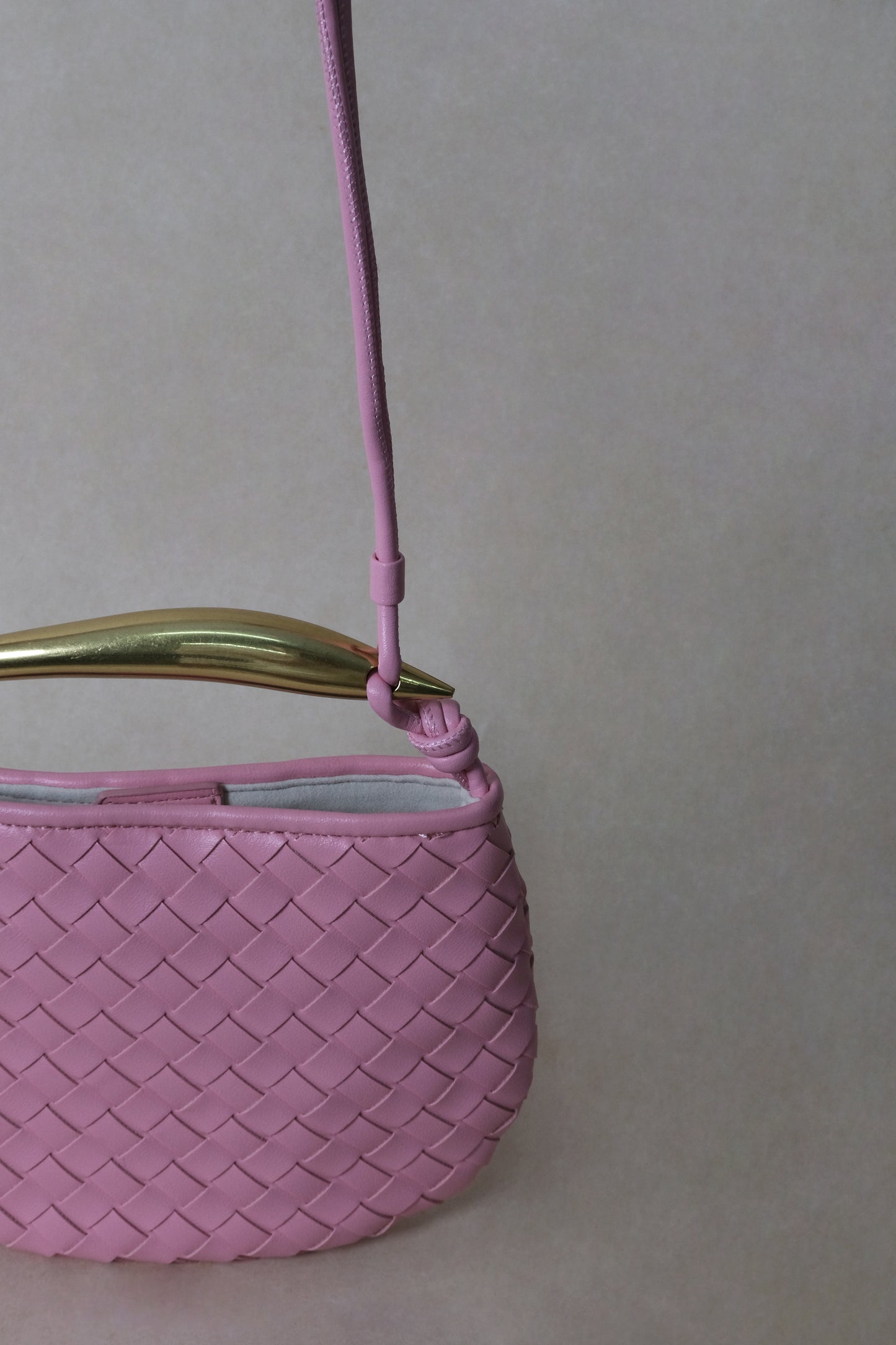 Mini Artisan Classic Dumpling Bag - Ribbon Pink