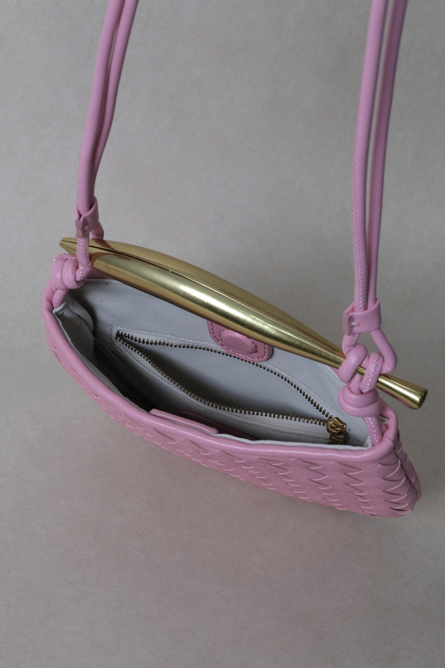 Mini Artisan Classic Dumpling Bag - Ribbon Pink
