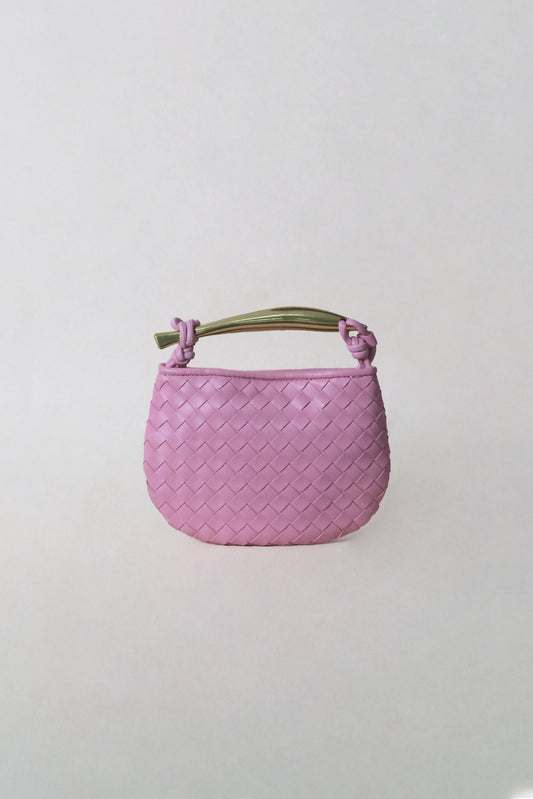 Mini Artisan Classic Dumpling Bag - Ribbon Pink