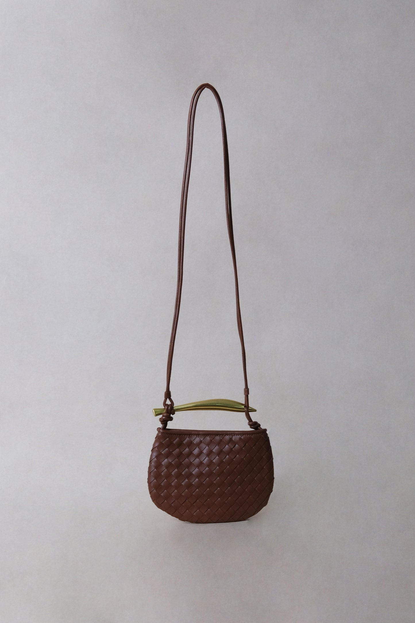 Mini Artisan Classic Dumpling Bag - Dark Shinny Chestnut