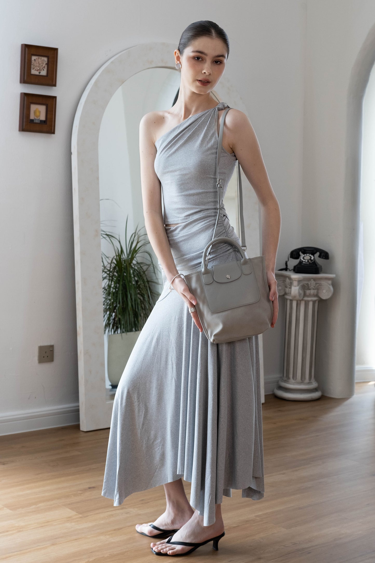 The Chérie Bucket Bag - Agate Gray