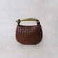 Mini Artisan Classic Dumpling Bag - Dark Shinny Chestnut