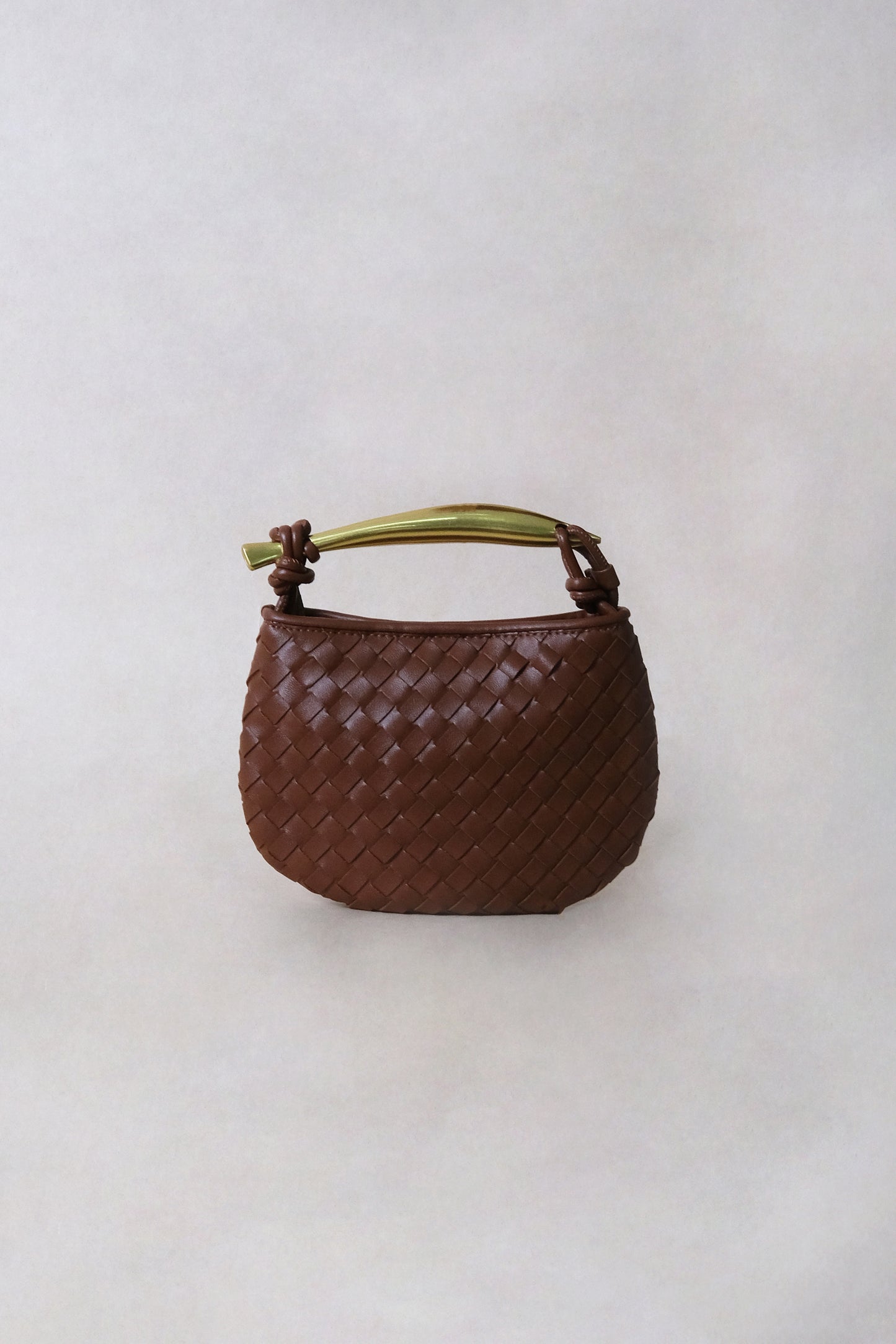 Mini Artisan Classic Dumpling Bag - Dark Shinny Chestnut