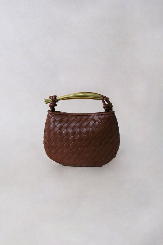 Mini Artisan Classic Dumpling Bag - Dark Shinny Chestnut