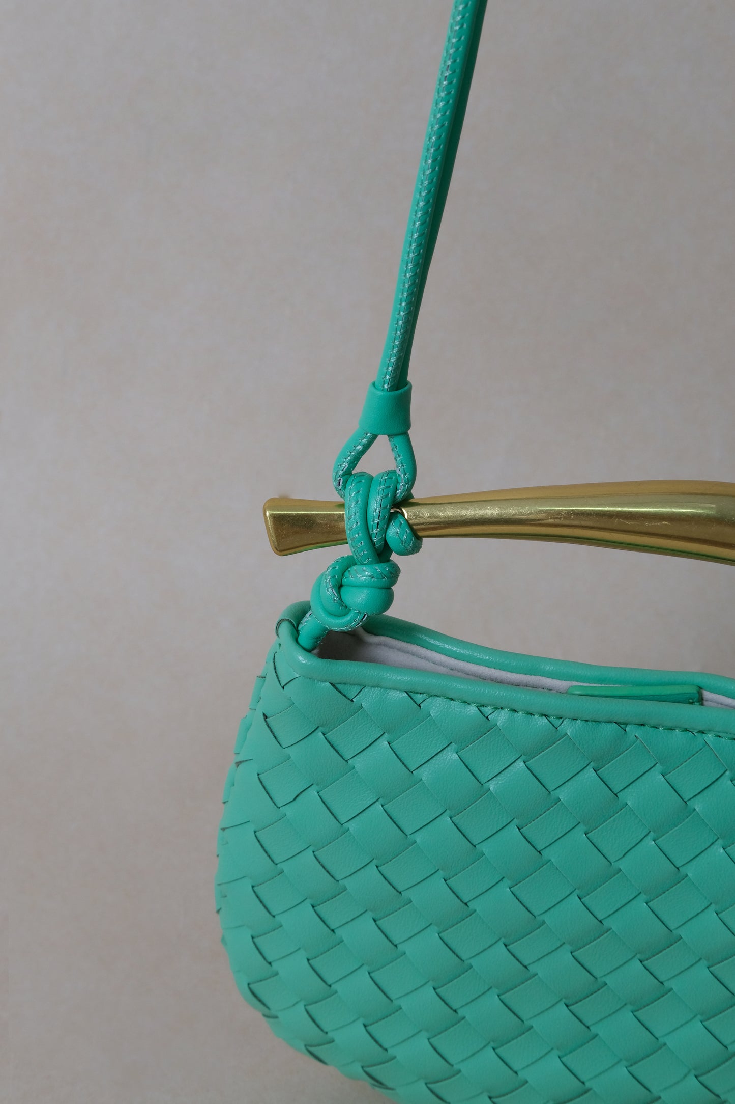 Mini Artisan Classic Dumpling Bag - Siren Green
