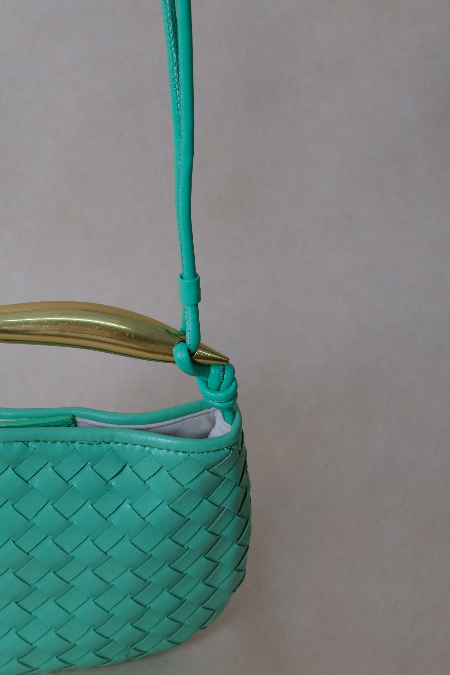 Mini Artisan Classic Dumpling Bag - Siren Green