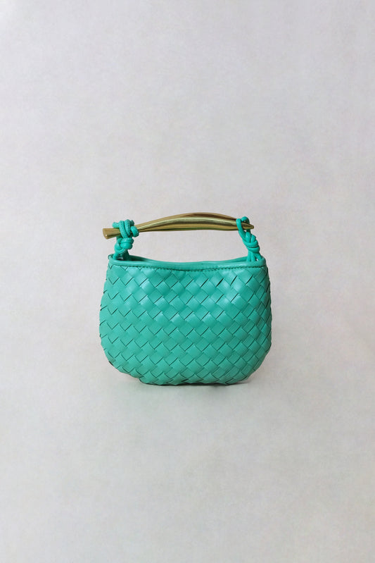 Mini Artisan Classic Dumpling Bag - Siren Green