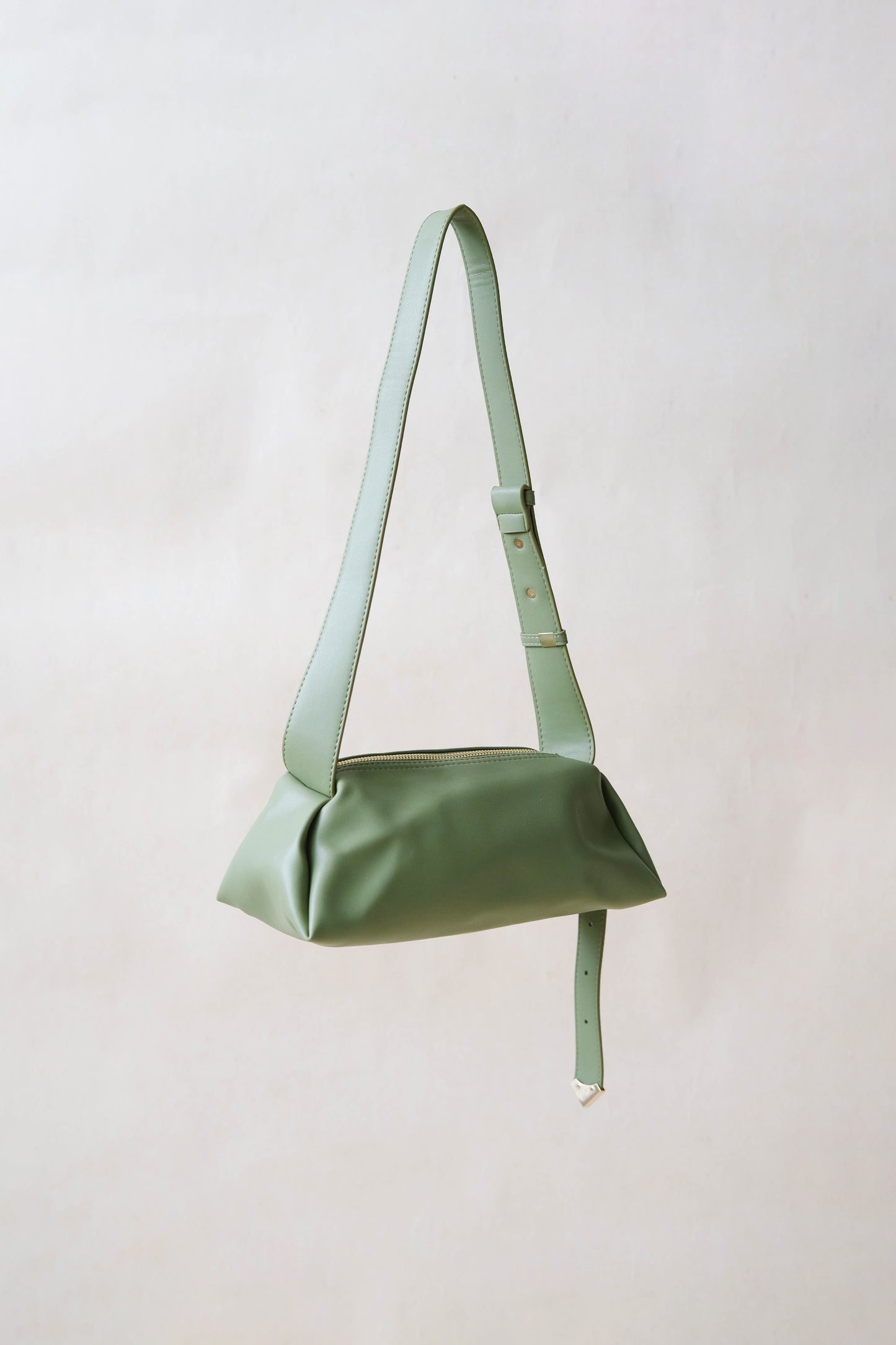 Geometric Pillow Shoulder Bag - Olive Green