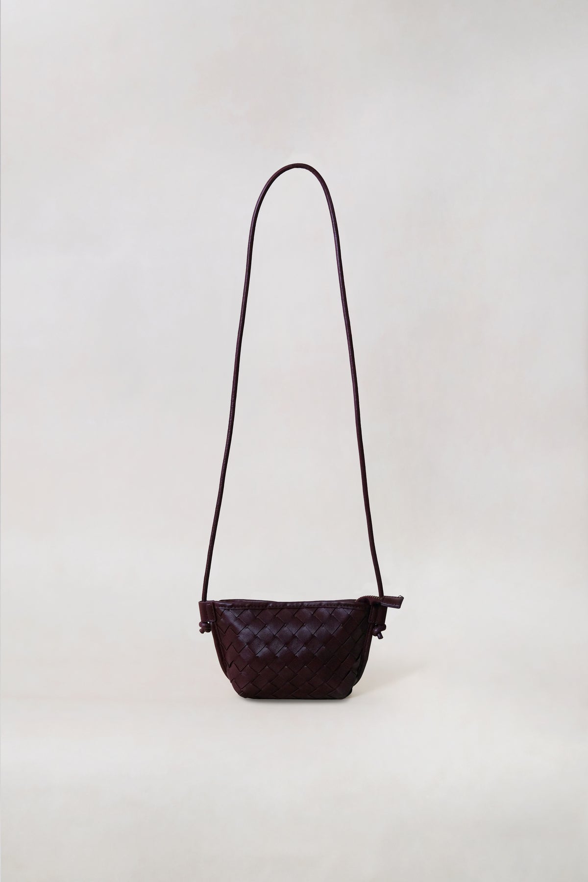 Mini Artisan Satchel - Shinny Wine Red