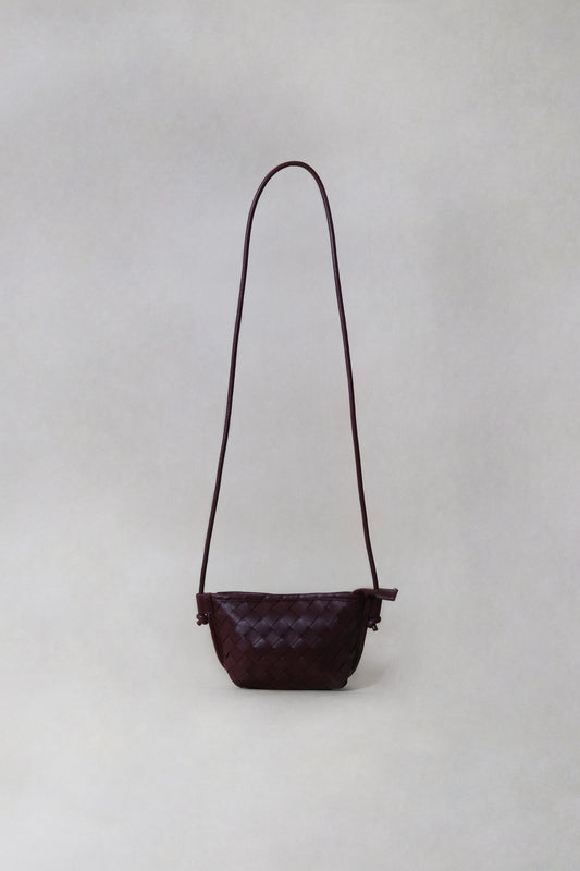 Mini Artisan Satchel - Shinny Wine Red