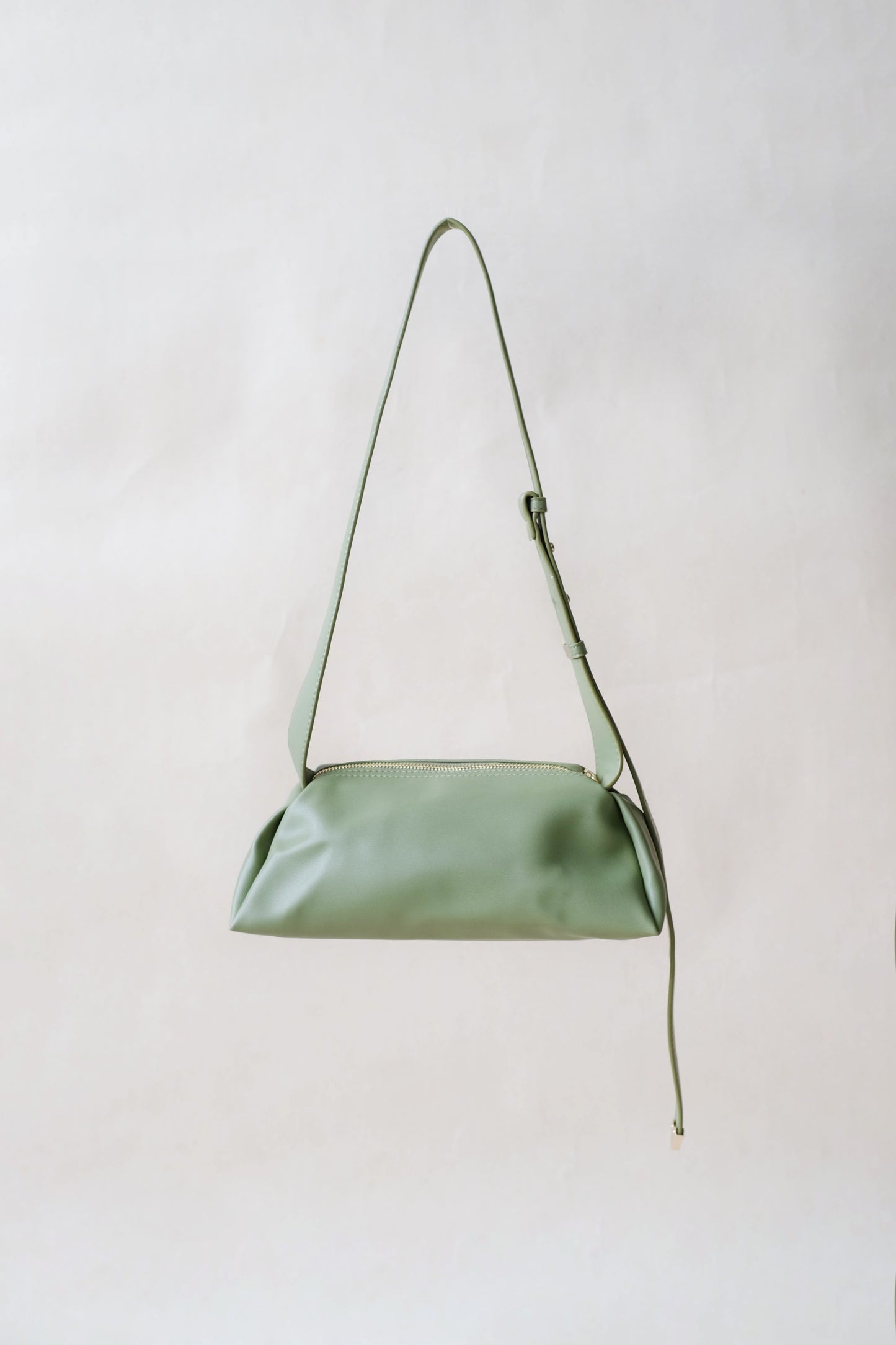 Geometric Pillow Shoulder Bag - Olive Green