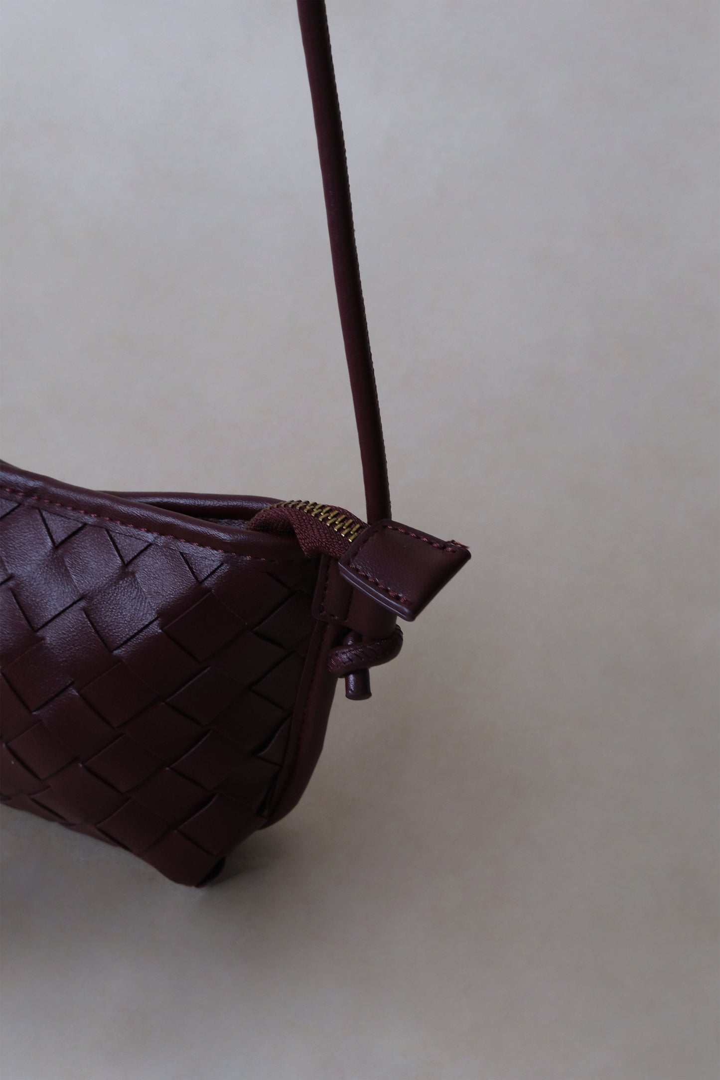 Mini Artisan Satchel - Shinny Wine Red