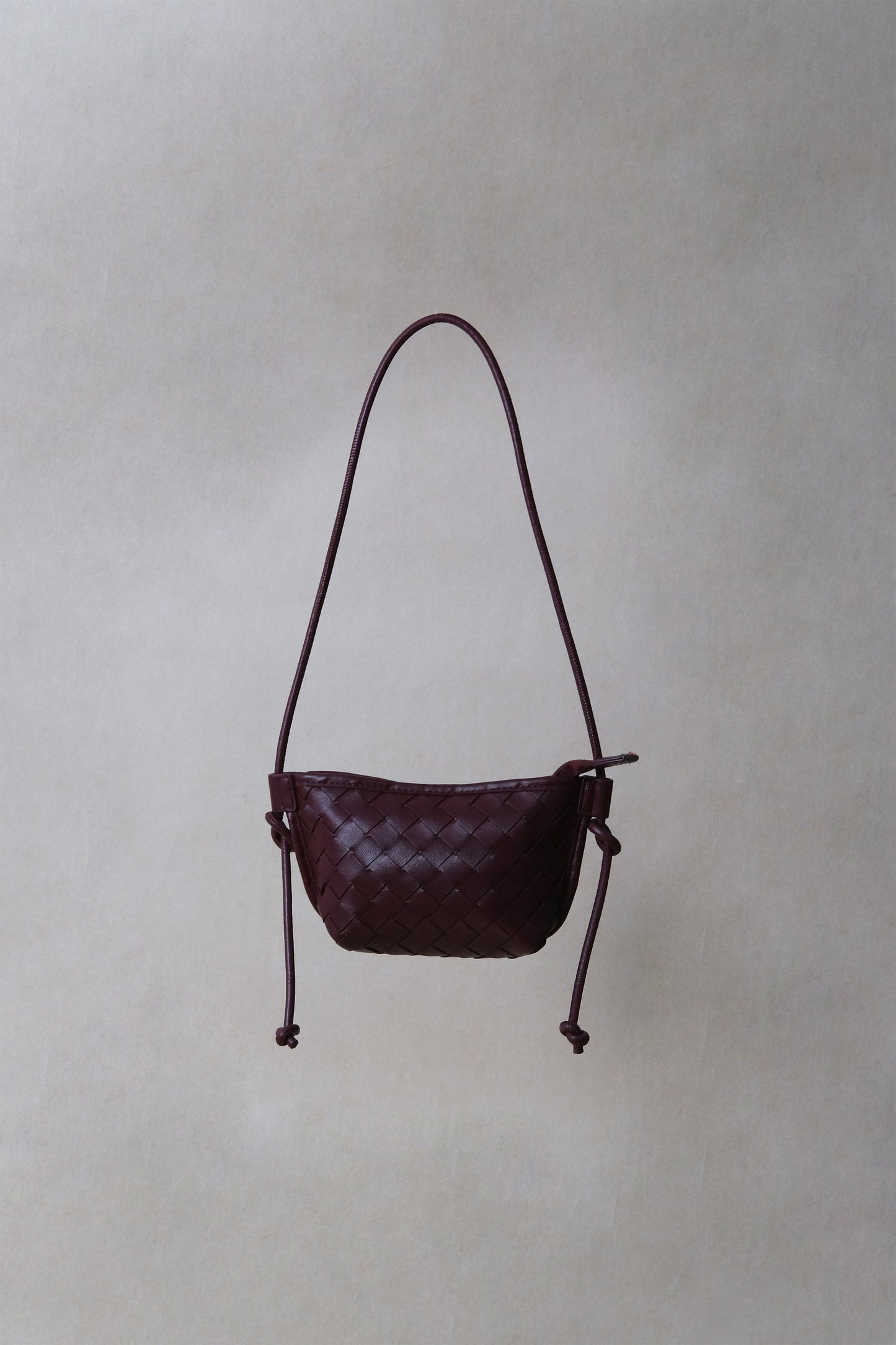 Mini Artisan Satchel - Shinny Wine Red