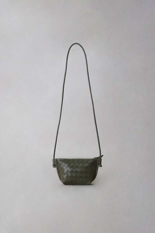 Mini Artisan Satchel - Shinny Olive Green